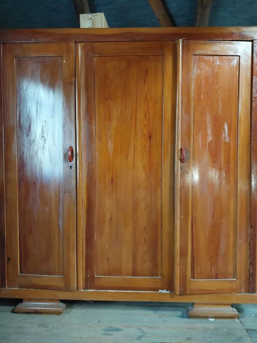 Szafa 3 drzwiowa drewniana, lata 60