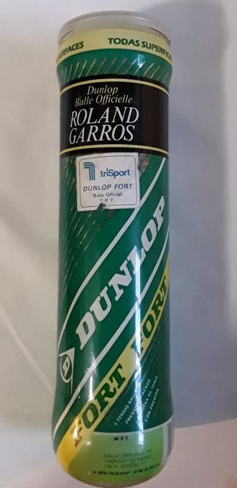 Caixa plástica vazia bolas ténis Dunlop Fort