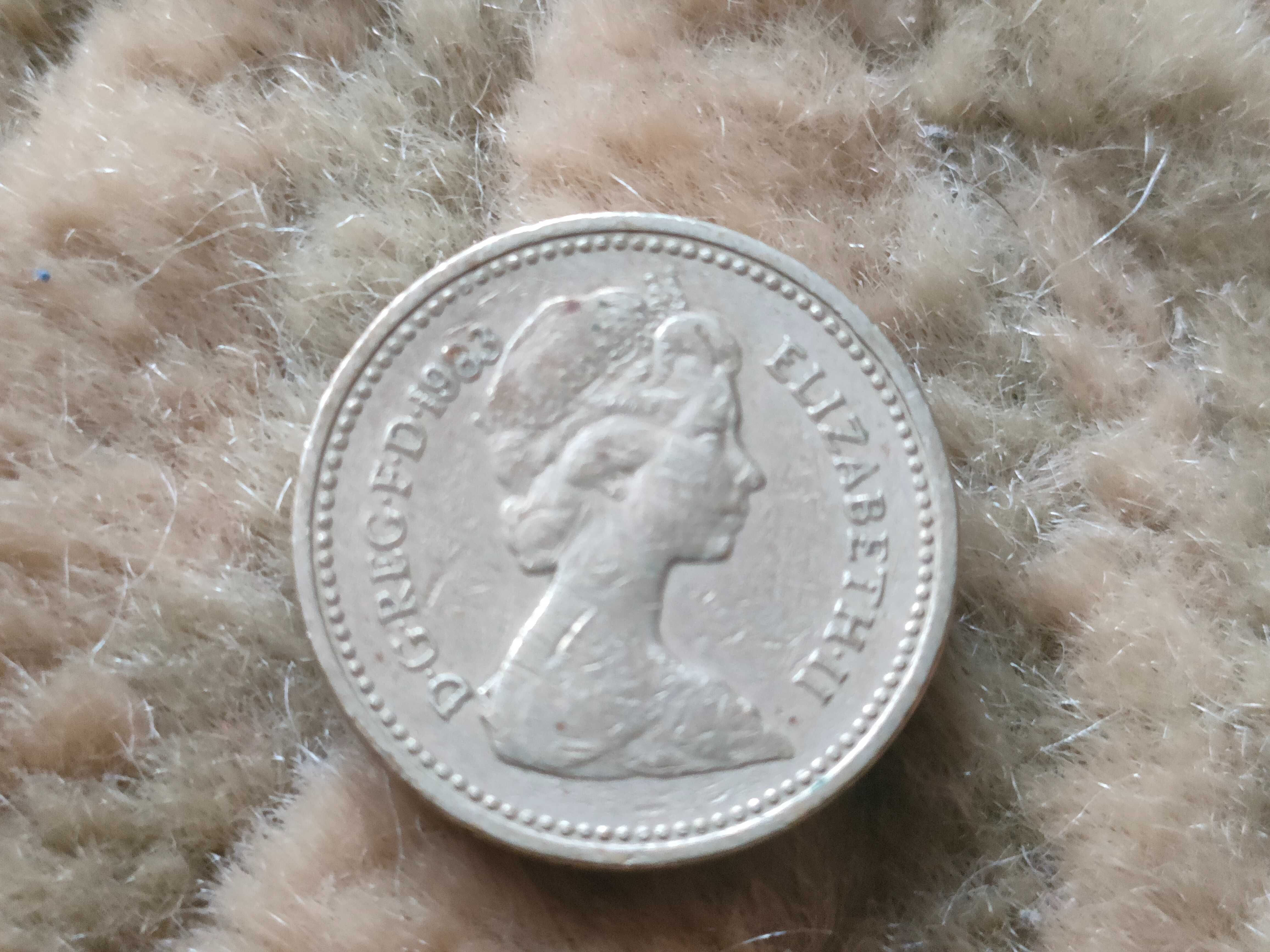 moeda de 1 libra de 1983