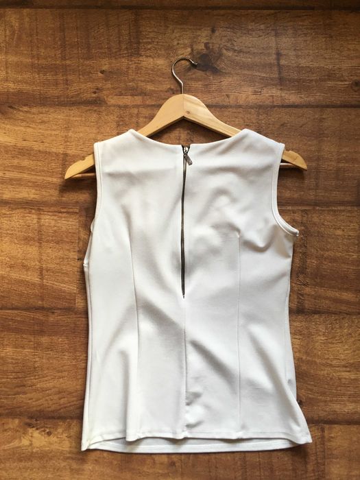 biała bluzka z frędzlami boho 36 S