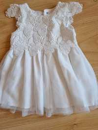 Vestido Branco em Tule Menina 3-6 meses