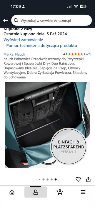 Pokrowiec ochronny na przyczepkę rowerową dla dziecka