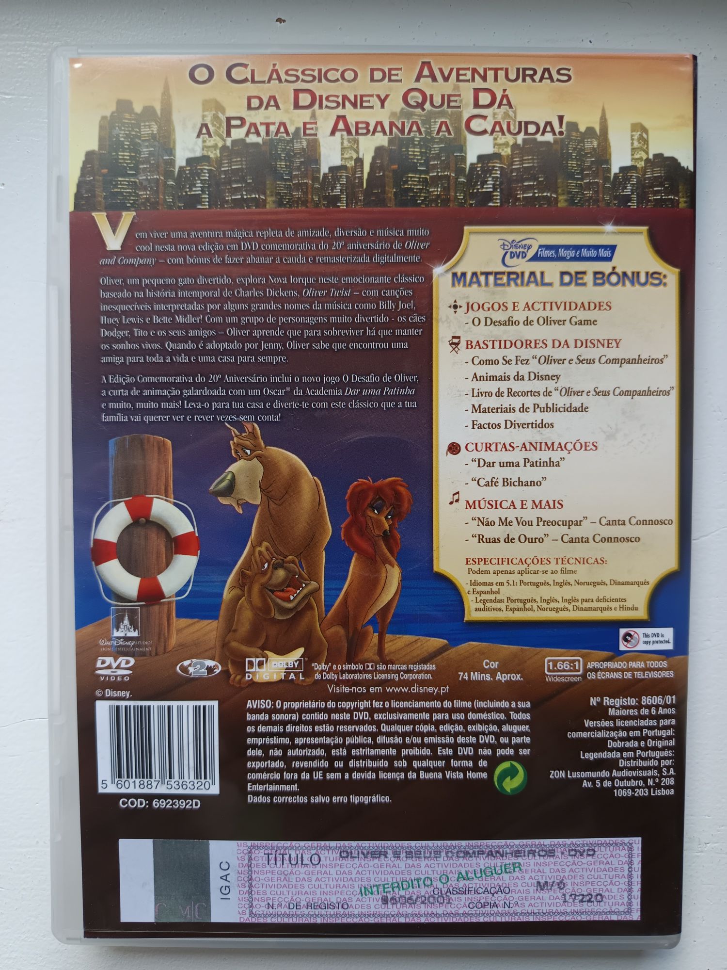 DVD edição especial Oliver e seus companheiros