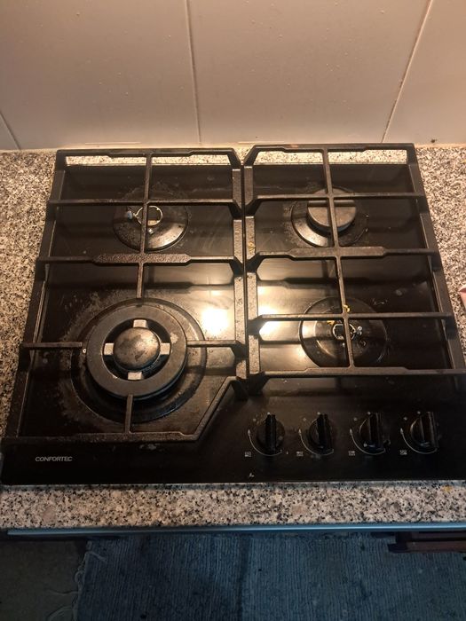 Placa de gás com assessorios