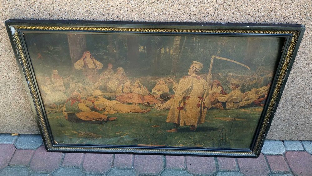 Duży obraz Wincenty WODZINOWSKI  STARY OLEDRUK obraz reprodukcja