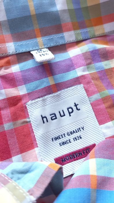 kolorowa w kratkę męska koszula Haupt slim fit