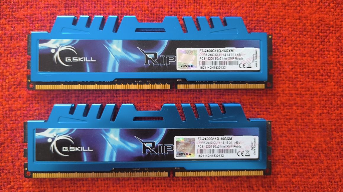 DDR3-2400MHz G.Skill 2*8Gb XMP 2400MHz