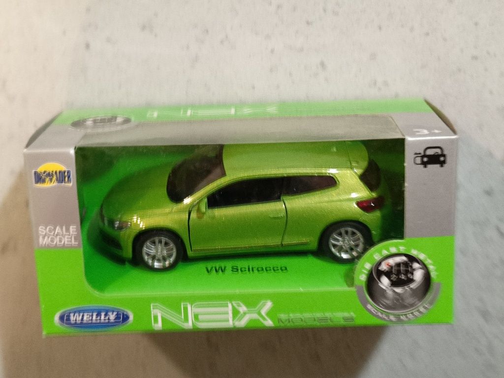 Model VW Volkswagen Scirocco 1:34 WELLY NEX zielony metalik metalowy