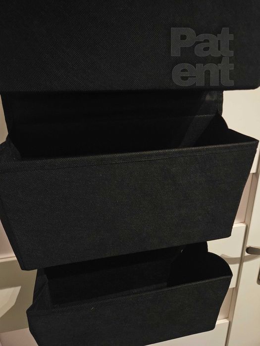 Wiszący organizer do powieszenia z 4 kieszeniami na drzwi czarny