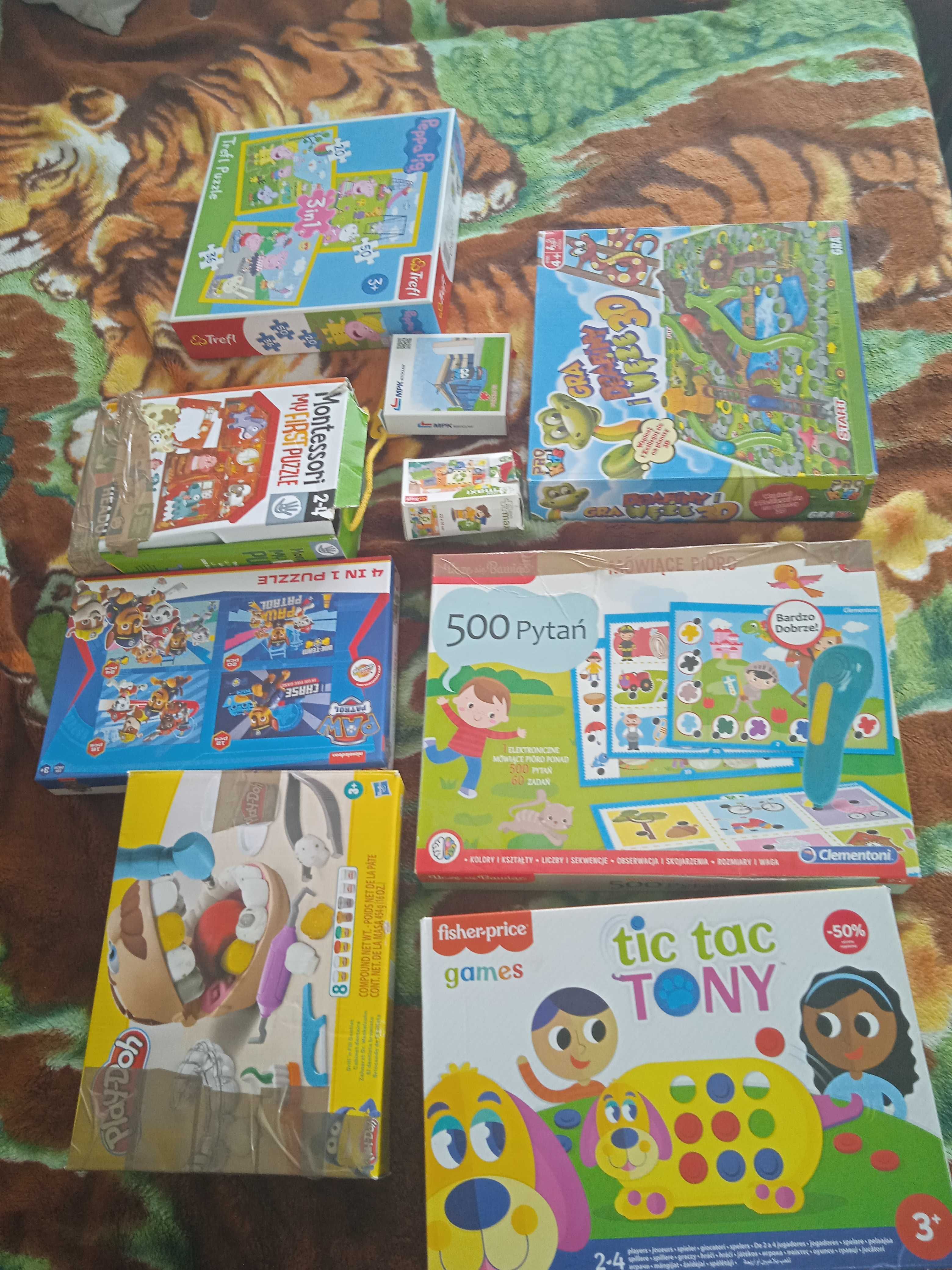 Gry i puzzle dla dzieci (2-5 lat) - 9 zestawów!