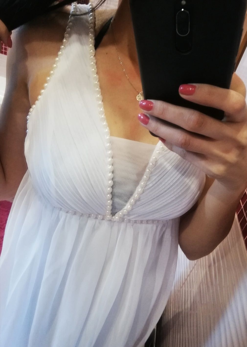 Nowa biała sukienka tiul tiulowa księżniczka 36 s perełki cywilny ślub