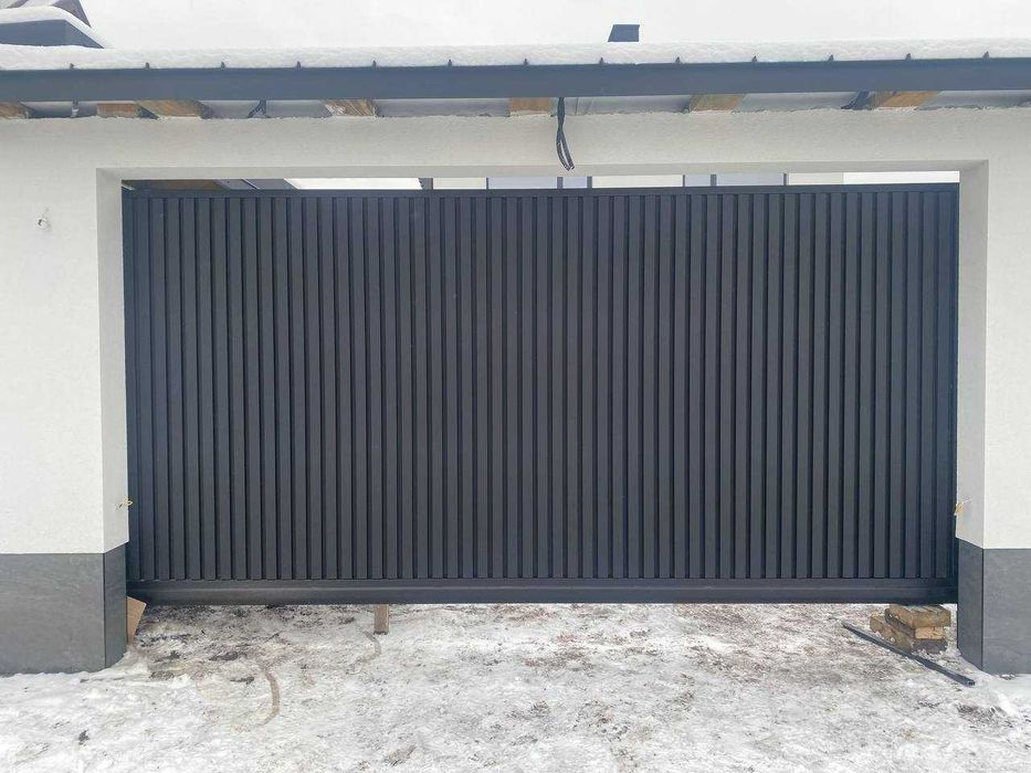 Сучасні металеві відкатні ворота— ВИГОТОВЛЕННЯ та МОНТАЖ!