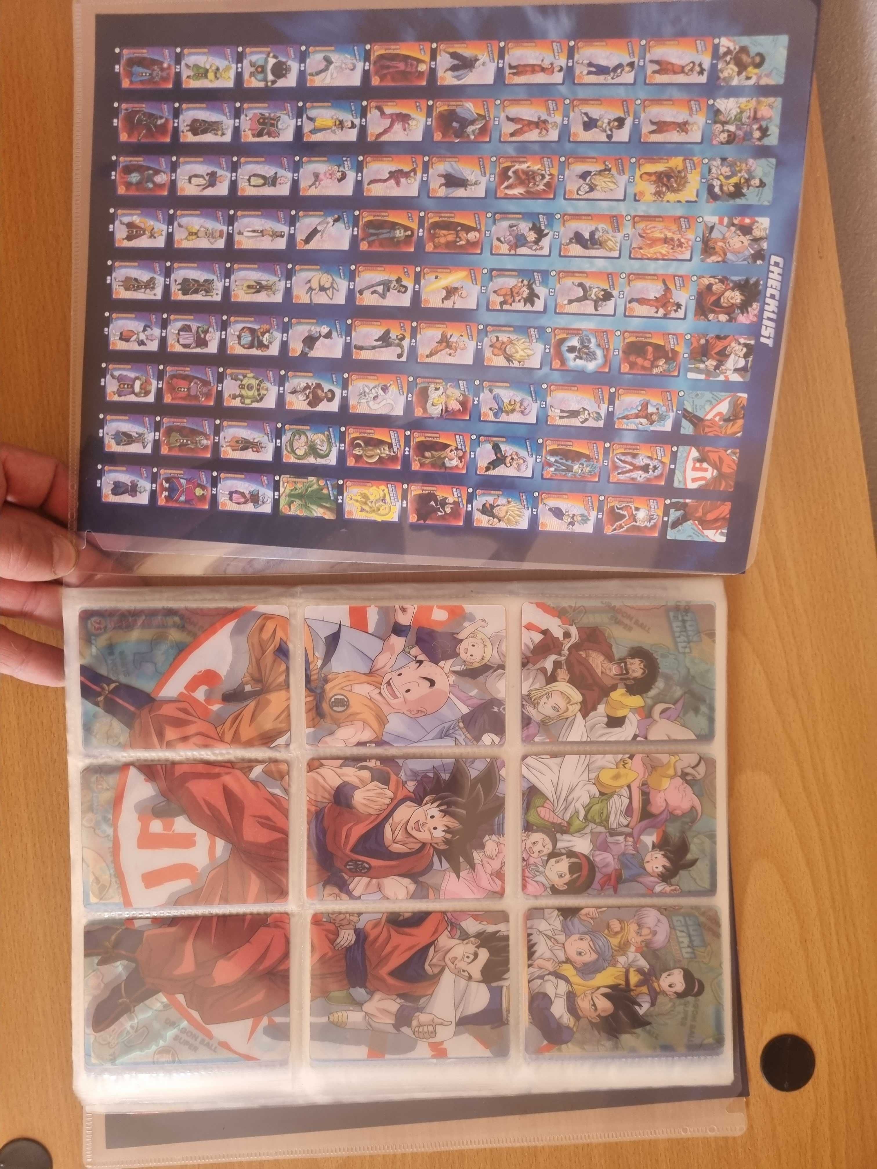 caderneta completa de dragon ball z super da panini