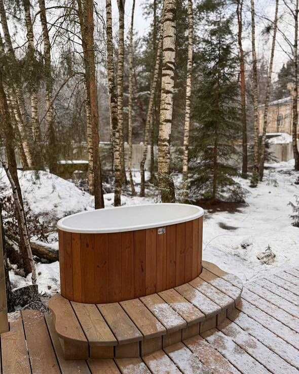 Balia ogrodowa dla 1-2 osób z piecem i bez podgrzewania Jacuzzi beczka