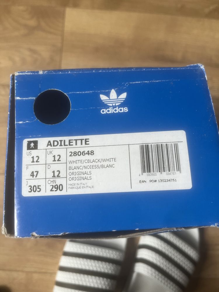 Klapki Adidas białe