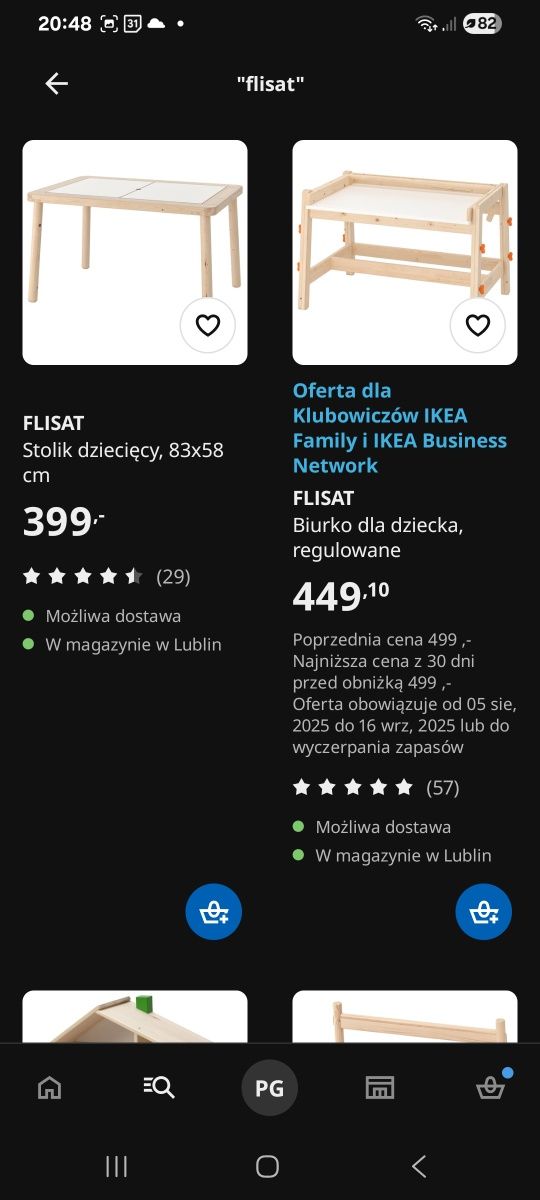 Biurko Ikea Flisat