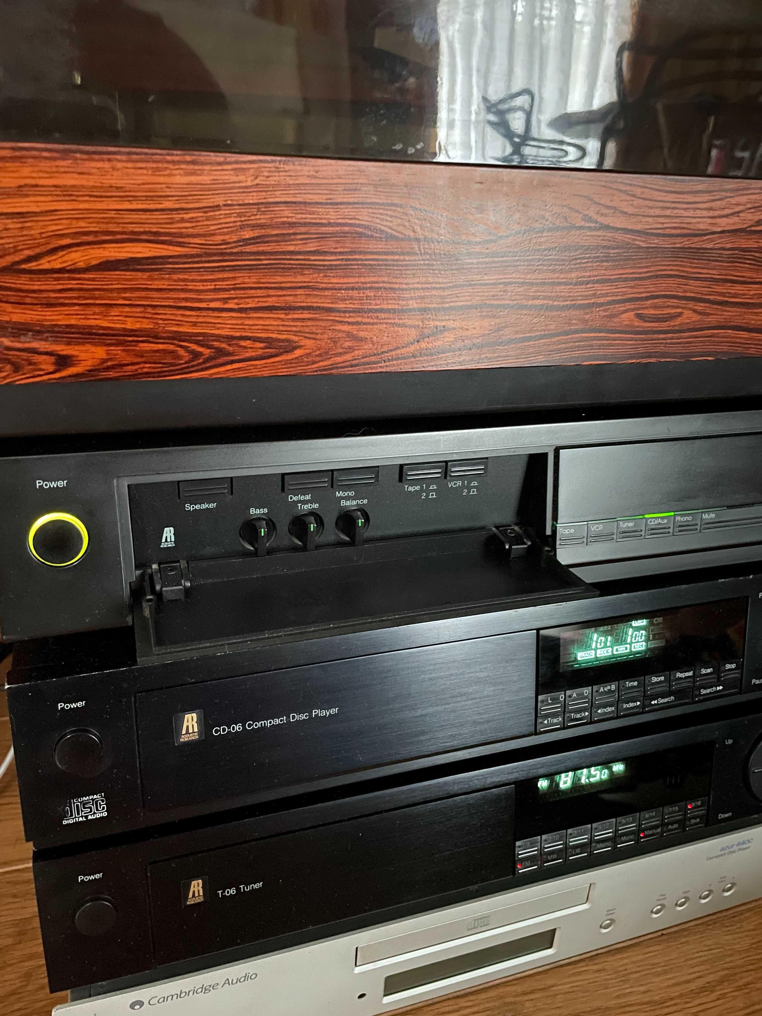 Acoustic Research A-06 CD-06 T-06 zestaw wzmacniacz prawdziwe dualmono