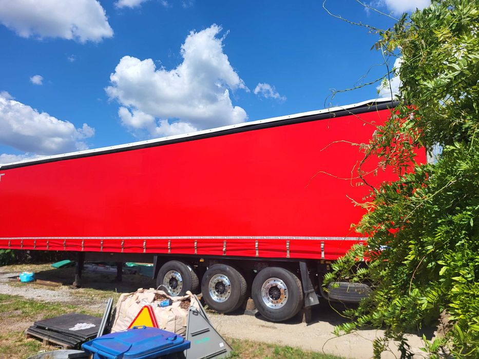 Schmitz zabudowa szyny dach siodlo jost slupek kosz na zapas rowerowki