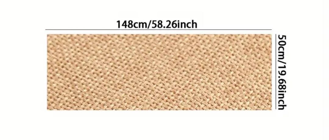 Jutowa lniana tapeta samoprzylepna tkanina na kleju juta len 148x50 cm