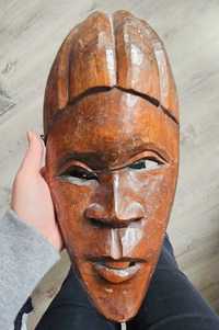Maska afrykańska drewno egzotyczne oryginalna, Angola