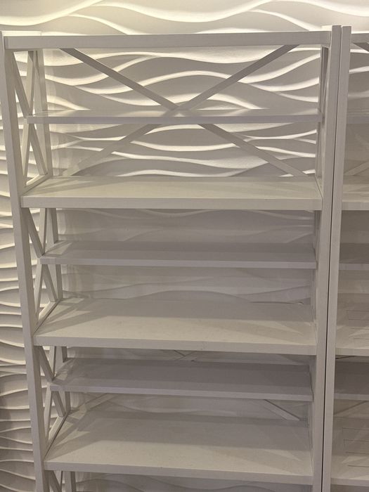 Етажерка стеллаж деревяний білий 2 шт  1600x800x350 мм