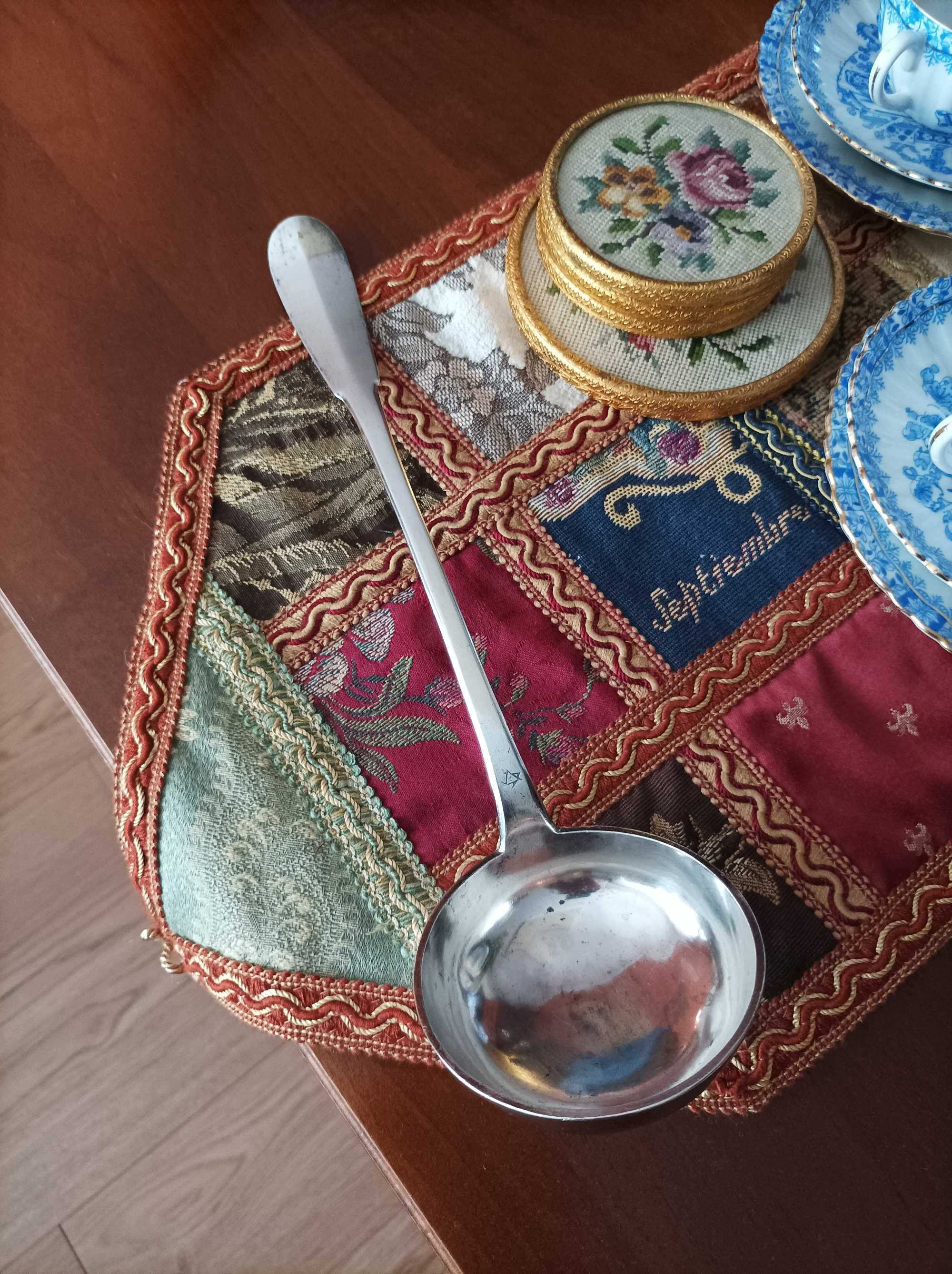 Chochla- łyżka wazowa srebro Pr 950 Vieillard 1809 rok XIXw 217 gr