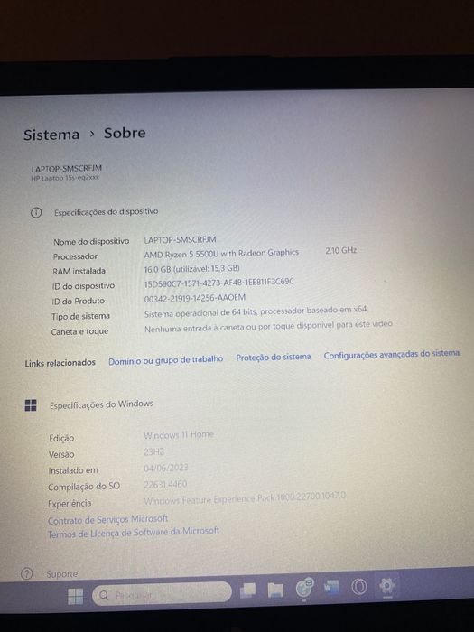 Laptop HP i5 500GB
