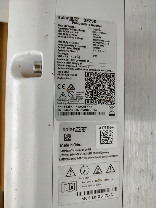 inweerter solaredge SE8K-RW0TEBEN4