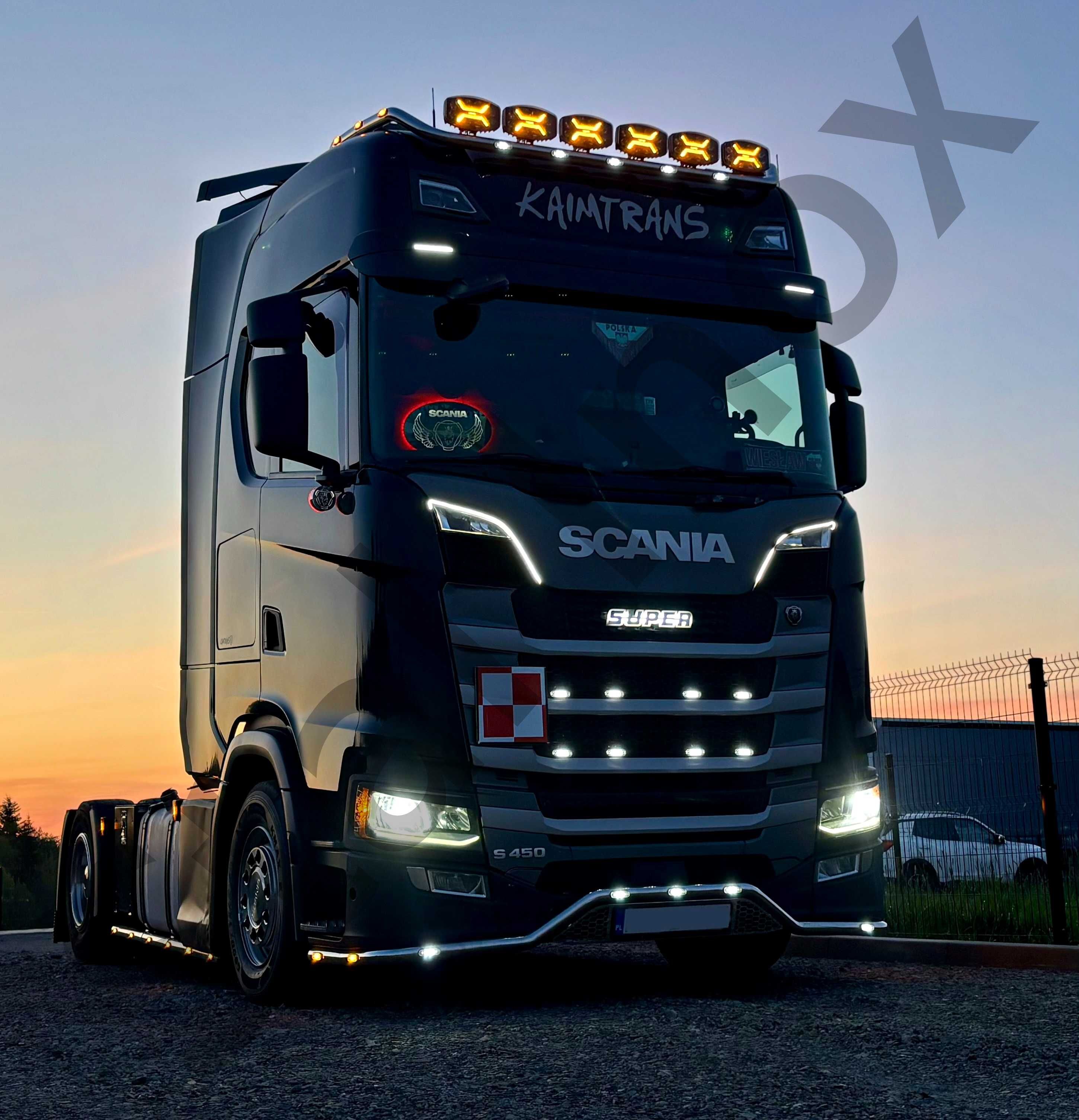 Orurowanie pod zderzak ze stali nierdzewnej Scania S / R