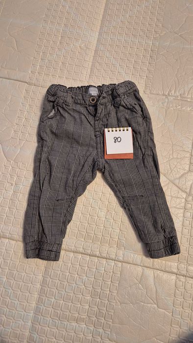 Newbie spodnie dla chłopca eleganckie w kratę święta rozm. 80