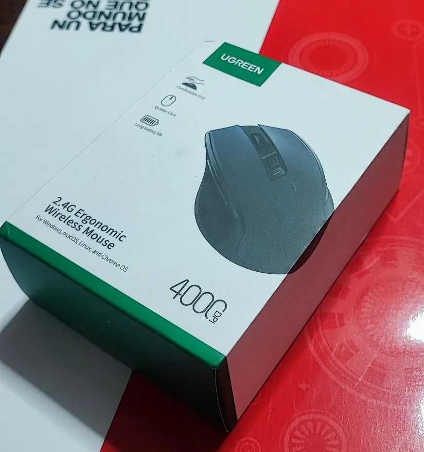 Безшумна безпровідна миша UGREEN MU006 2.4G Ergonomic Wireless Mouse
