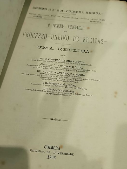 Problema Medico-Legal no Processo - Urbino de Freitas (1893)