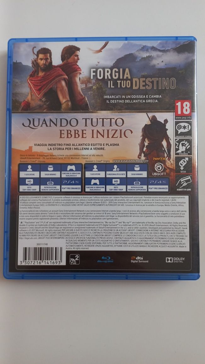 Assasin's Creed Odyssey + Origins Pack, zestaw, PS4, PS5