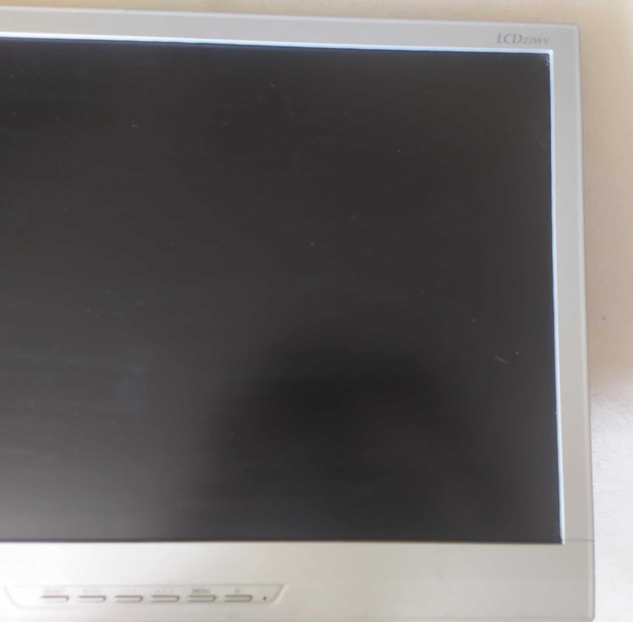 Monitor NEC LCD22WV 22 cale – uszkodzony, ale działa – tanio