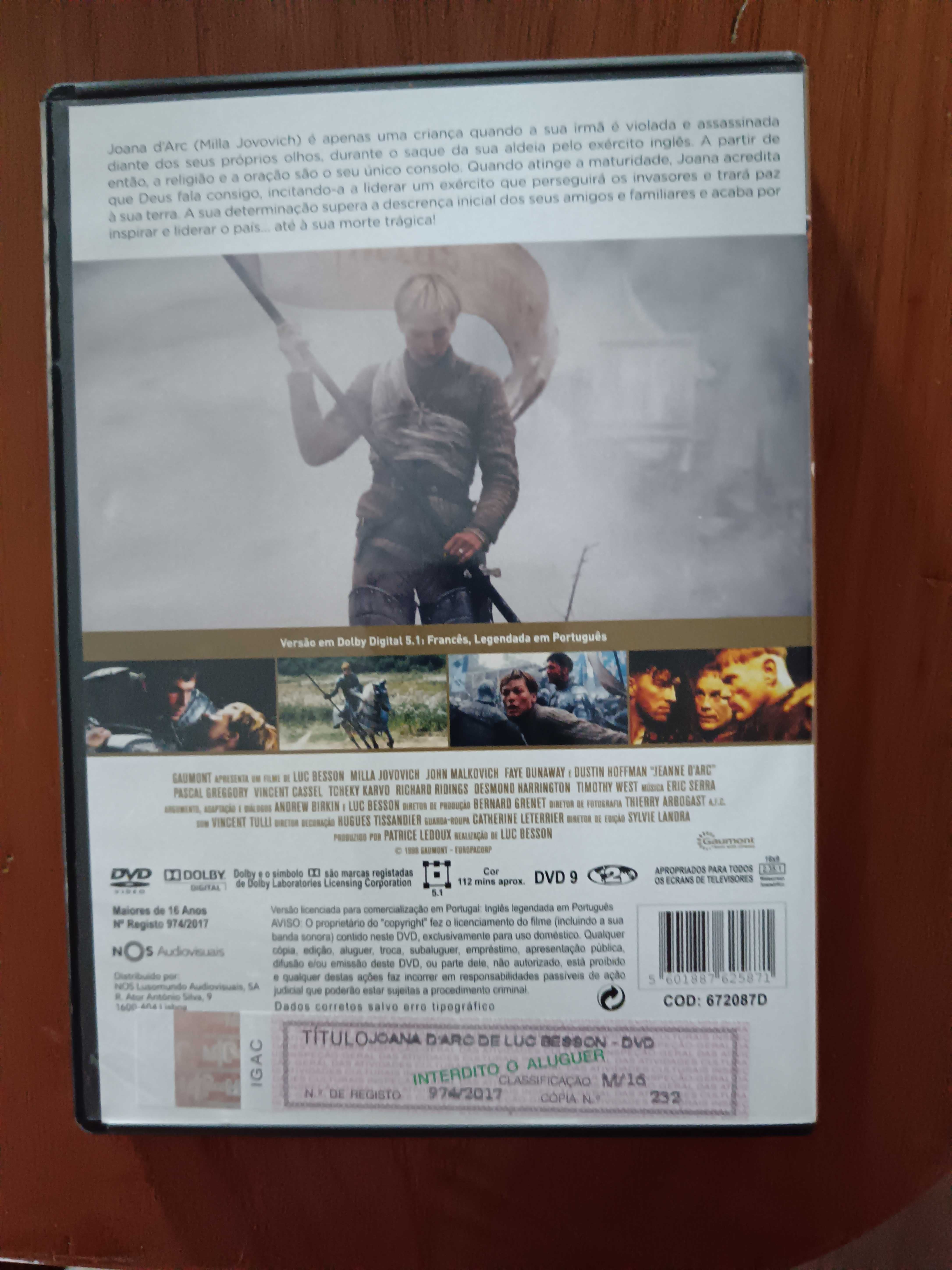 filme dvd original - joana d. arc