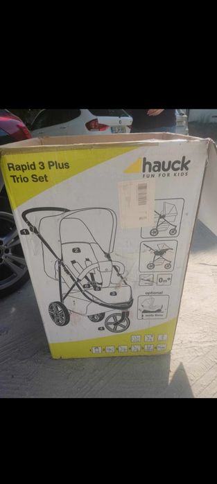 Carrinho 3 em 1 hauck rapid 3 plus trio set