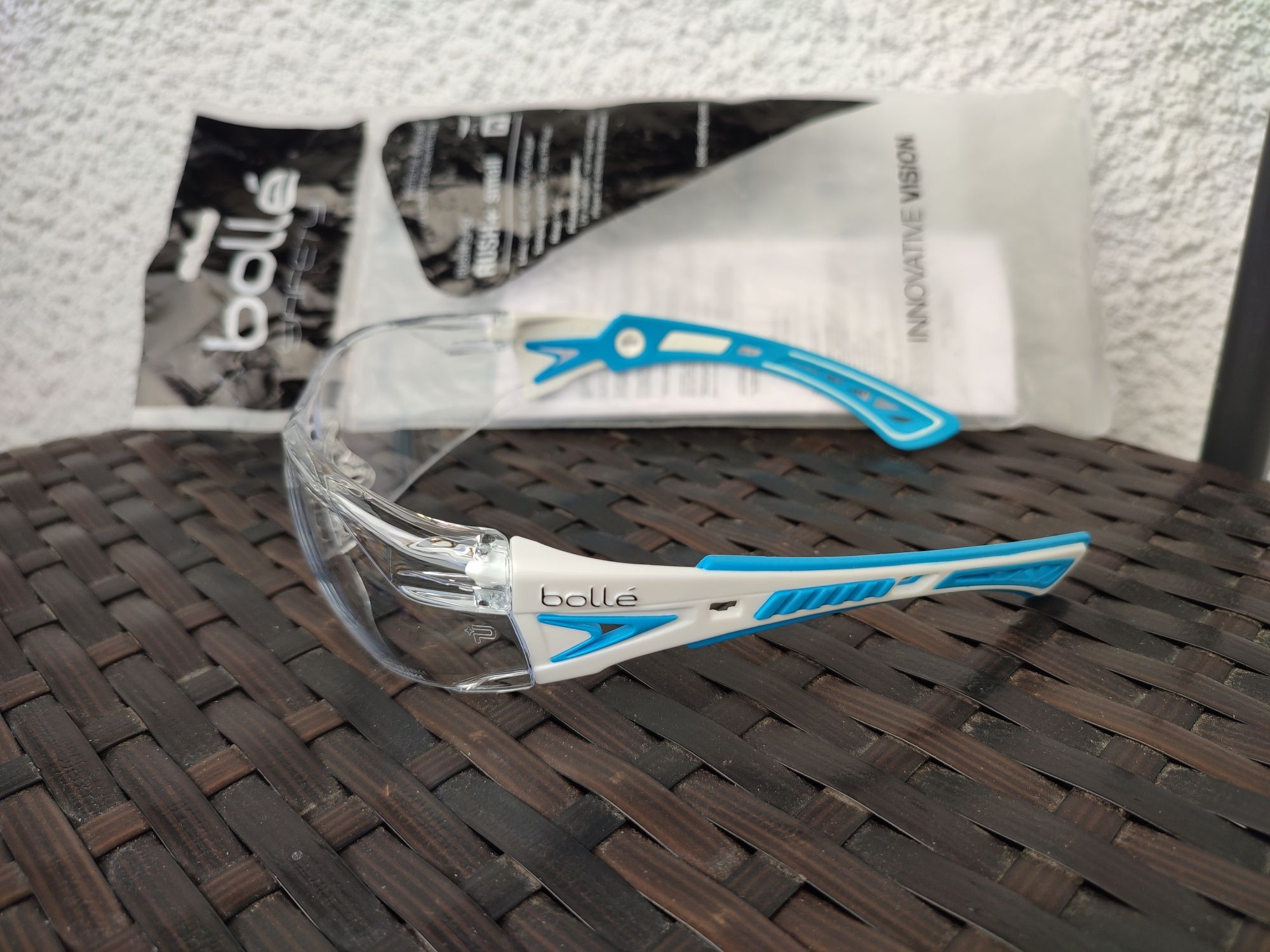 Bollé  Rush+ Platinum Blue przezroczyste okulary ochrone okazja