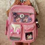 Рюкзак шкільний для дівчинки ортопедичний рожевий Hello Kitty Kuromi