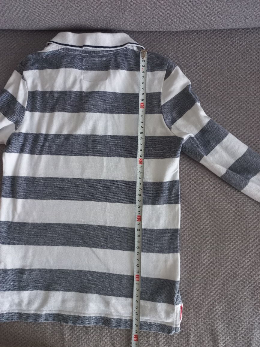 Koszulka polo długi rękaw wizytowa  chłopięca r. 128