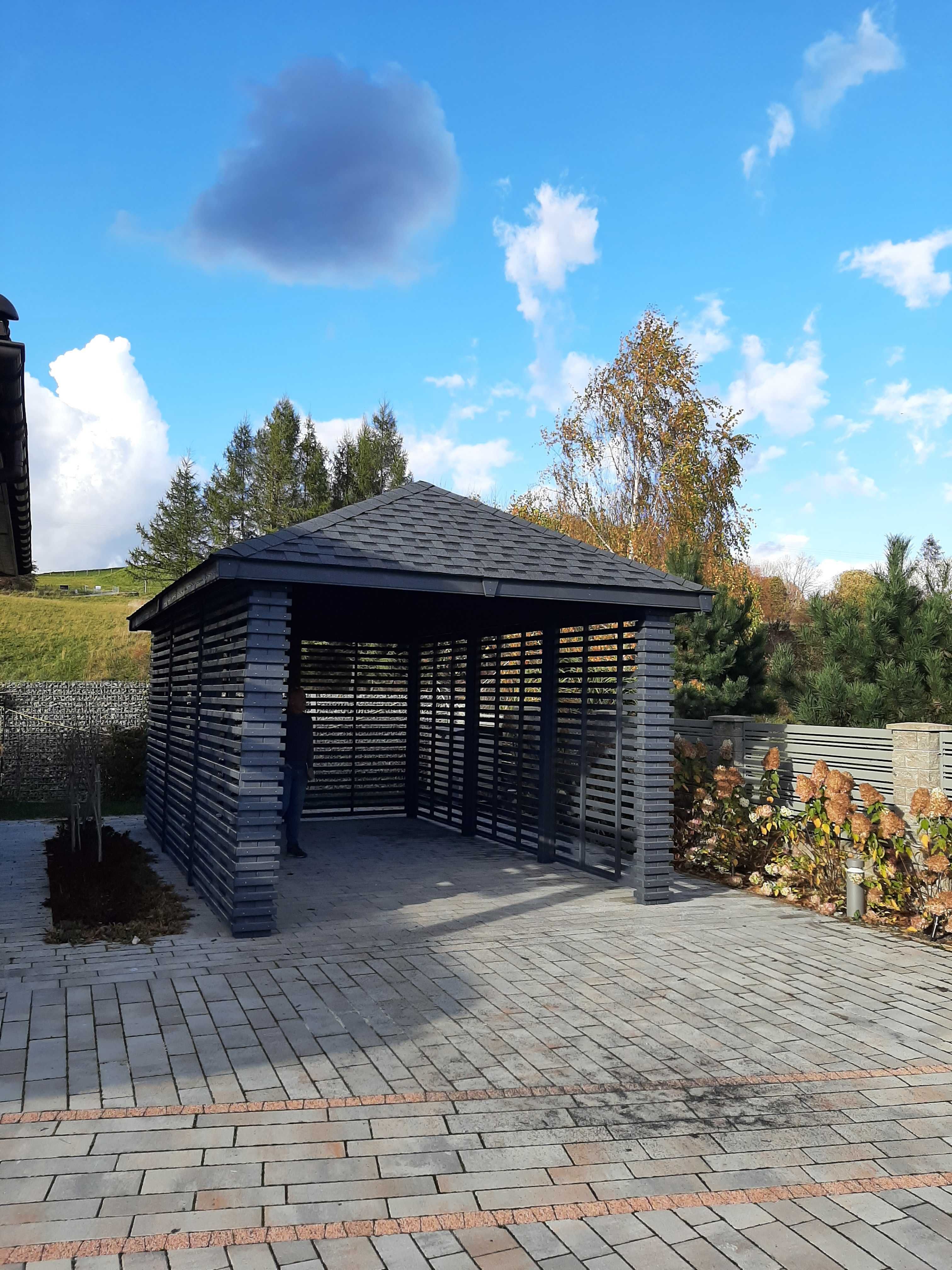 Wiata wolnostojąca na wymiar, garaż, carport. Szybka realizacja