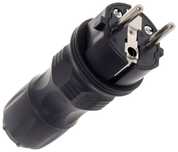 Wtyczka Prosta 2P+Z, 16A Extrem Uni Ip54 Czarna Kel