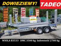 Wiola B3533 3500kg 323x152 pod koparkę sprzęt budowlany wozidło  pod koparkę, wozidło, 323x152 3500kg DMC ładowność 2780kg!