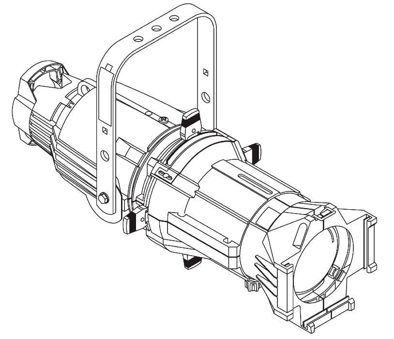 Grupo de Lente para Projector de Palco Elipsoidal ETC Source Four 36°