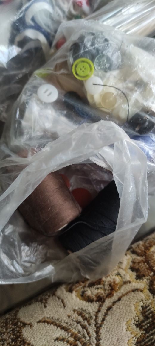 Materiały do szycia na drutach druty nici szycie PRL retro