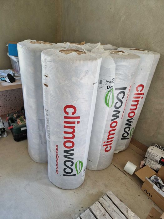 Wata CLIMOWOOL 5cm 0.033. Paraizolacyjna metalizowana folia PE