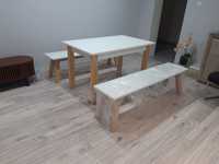 Stół I 2 ławki nowy zestaw