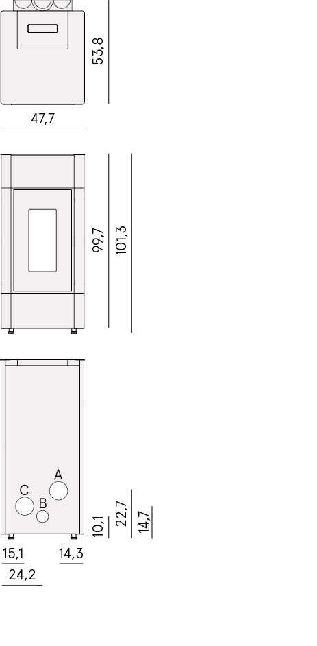 Piec kominek piecyk na pellet z dystrybucją DGP Cadel Cristal PLUS 9kw