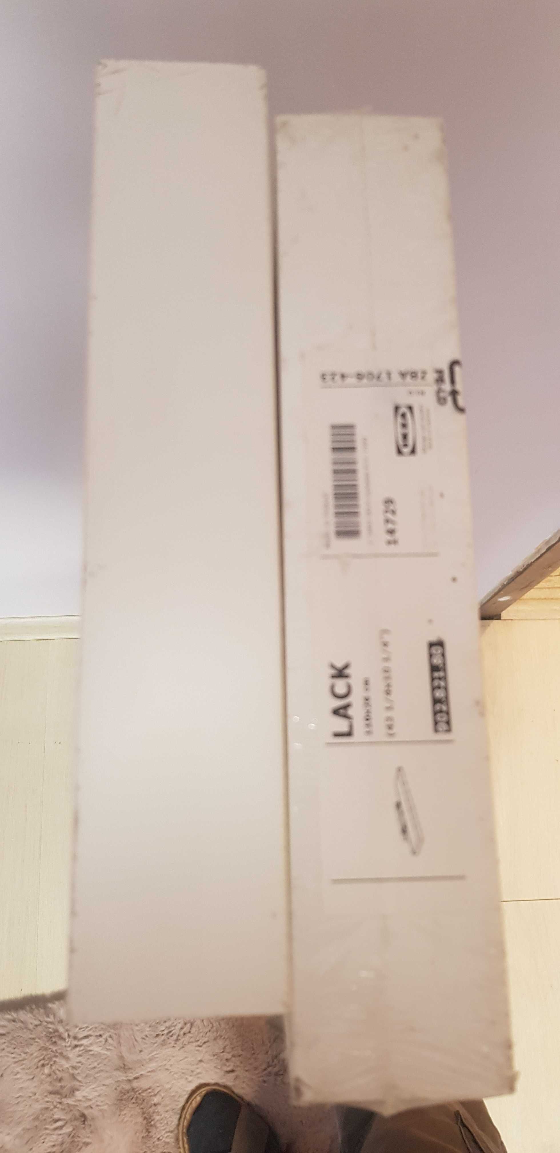 2 półki półka ścienne Lack Ikea białe, nowa i używana