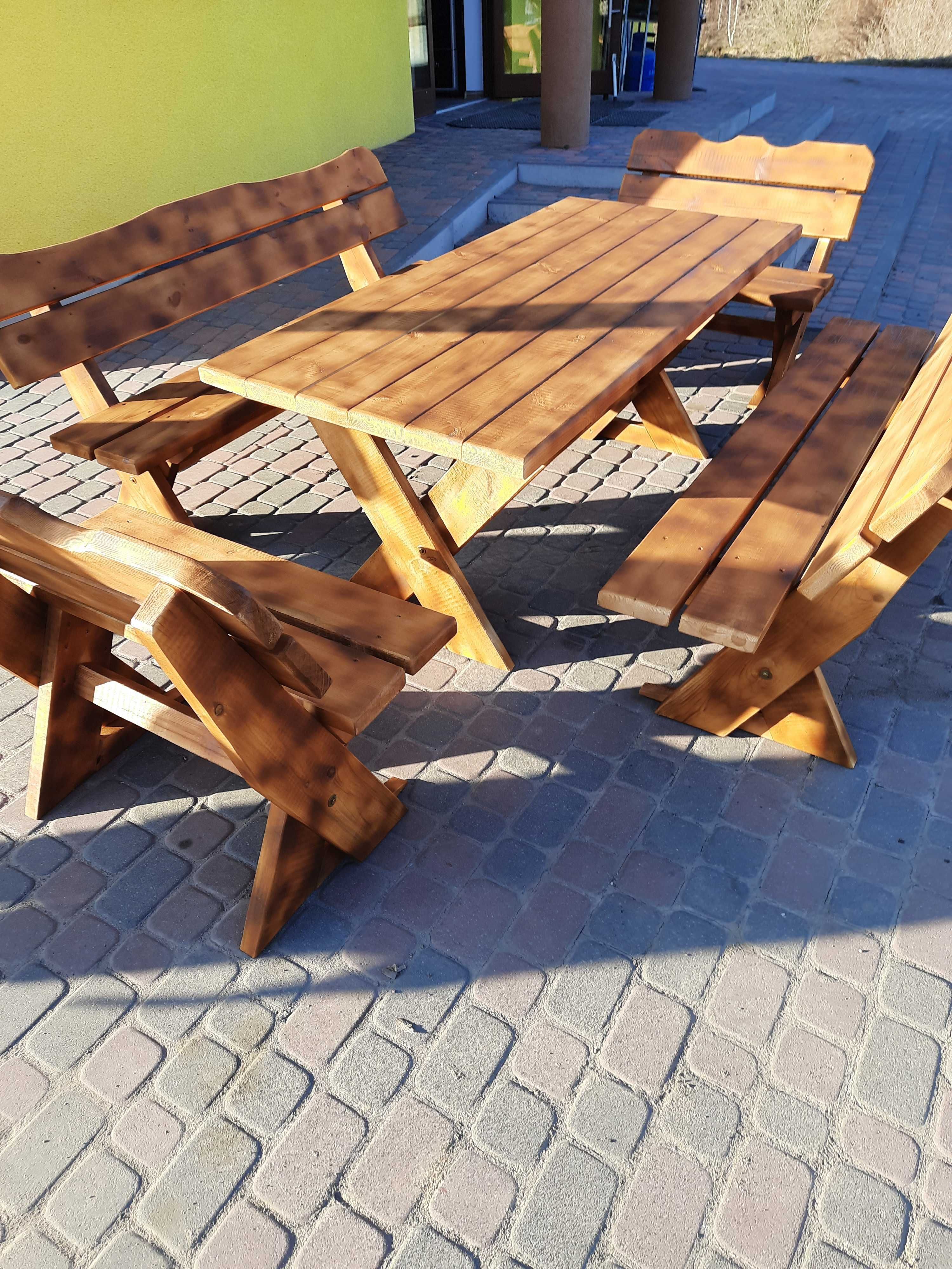Meble ogrodowe stół i cztery ławki DOSTĘPNE Od RĘKI kolor do wyboru