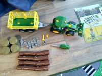 Kleina toys traktor John Deere oraz przyczepa  do skręcania